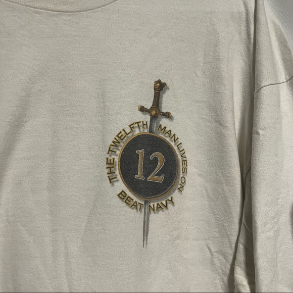 1997 ARMY VS NAVY Long Sleeve Shirt, XL 12th man lives on beat NAVY Football - Picture 2 of 6